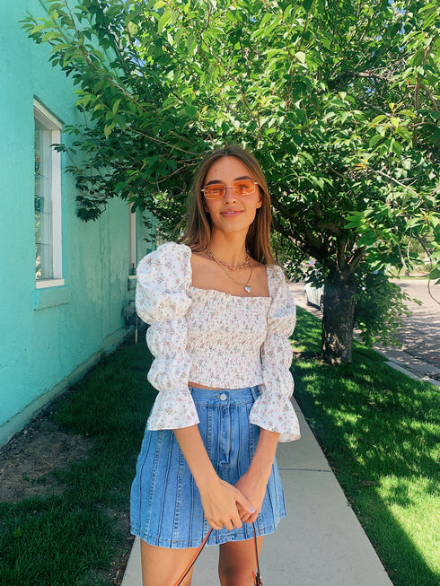 Paris Girl Floral Top *RESTOCKED*